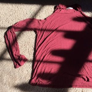 Open Shoulder Rust Orange Top